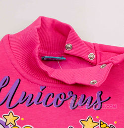 теплая водолазка Unicorns начес кнопки 4857