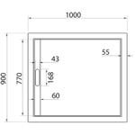 Душевой поддон из искусственного камня Cezares Tray AS 100x90 TRAY-AS-AH-100/90-30-W Белый
