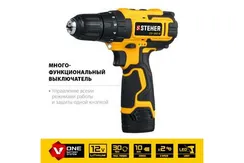 Аккумуляторный шуруповерт "STEHER" CD-120-2
