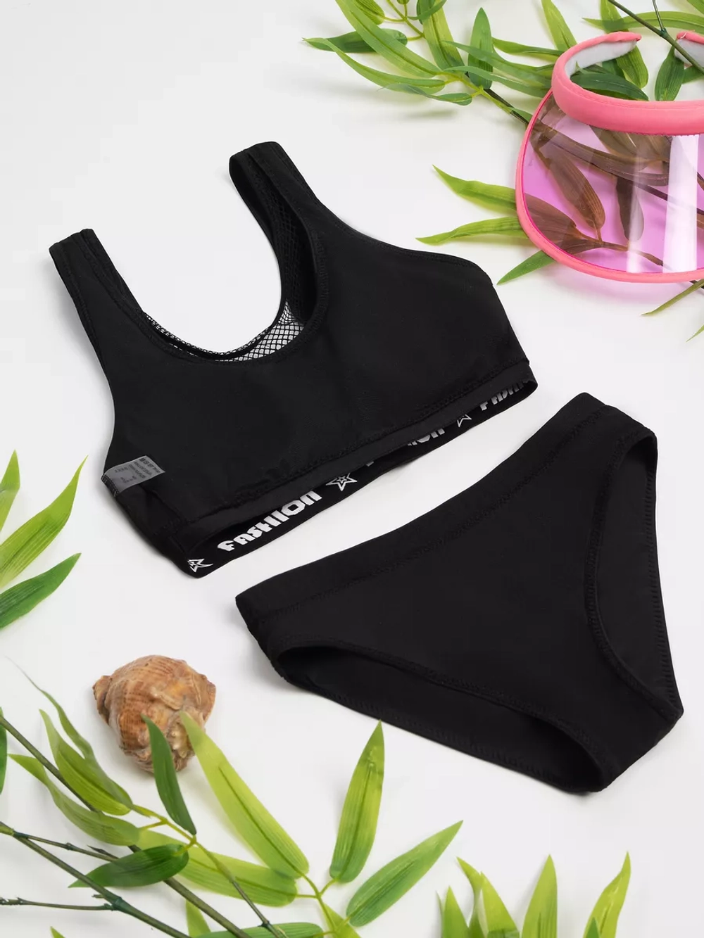 купальник раздельный спортивный с топом для бассейна