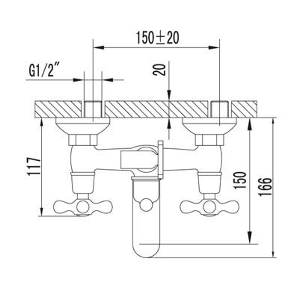 Смеситель для ванны LEMARK STANDARD – LM2102C