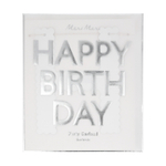 Гирлянда серебряная "Happy Birthday" 1.8 м
