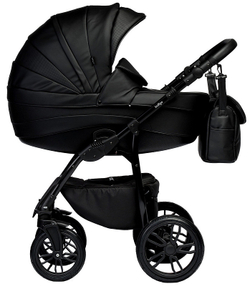 Детская коляска Indigo Indigo Special New 2 в 1 Is03 черная кожа
