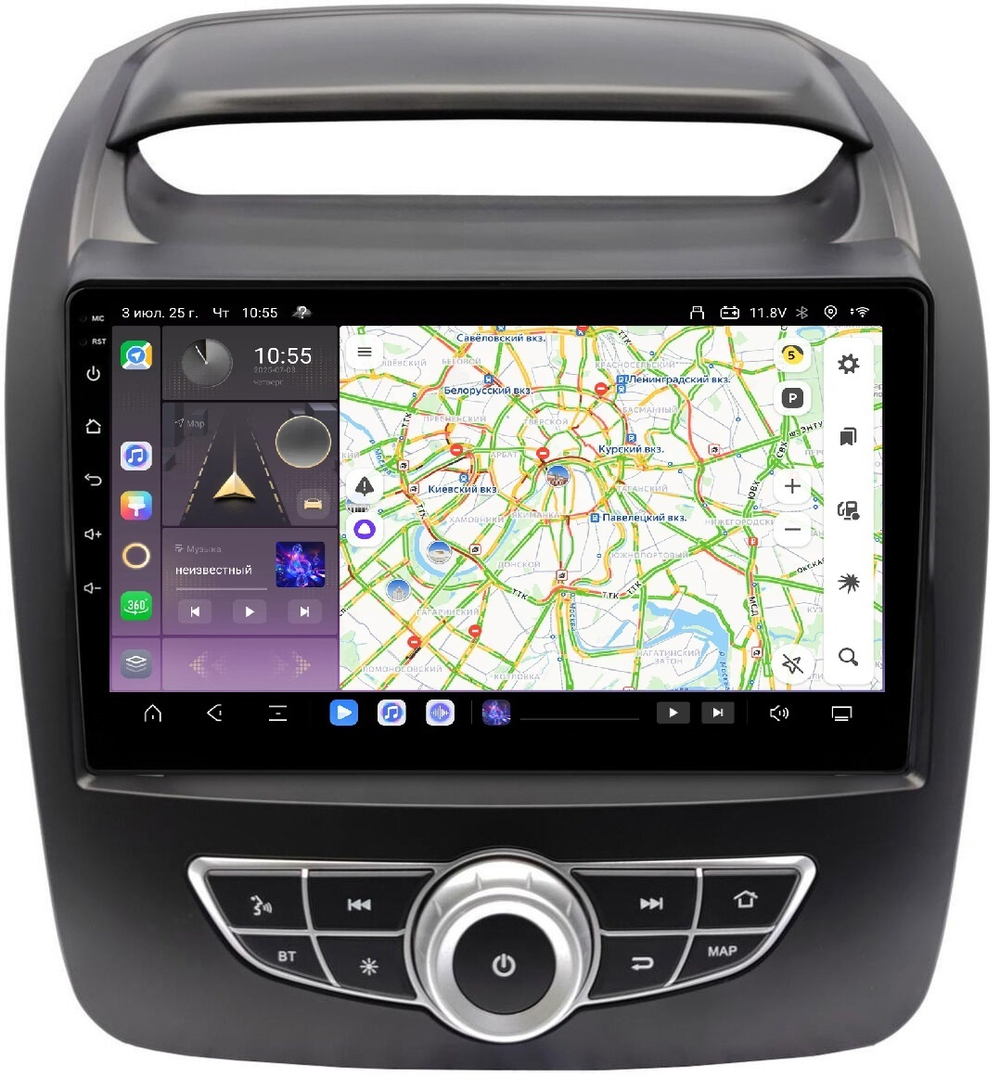 Магнитола для KIA Sorento 2012-2016 (климат на ШГУ) - Carmedia OL-9794-2 QLed, Android 13, TS20, CarPlay, SIM-слот