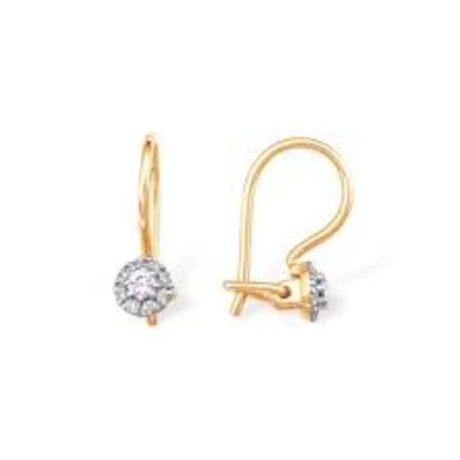 Серьги из золота с фианитами