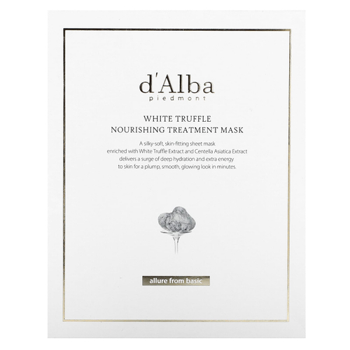 d'Alba, питательная маска для лица с белым трюфелем, 5 шт. по 25 мл (0,84 жидк. унции)