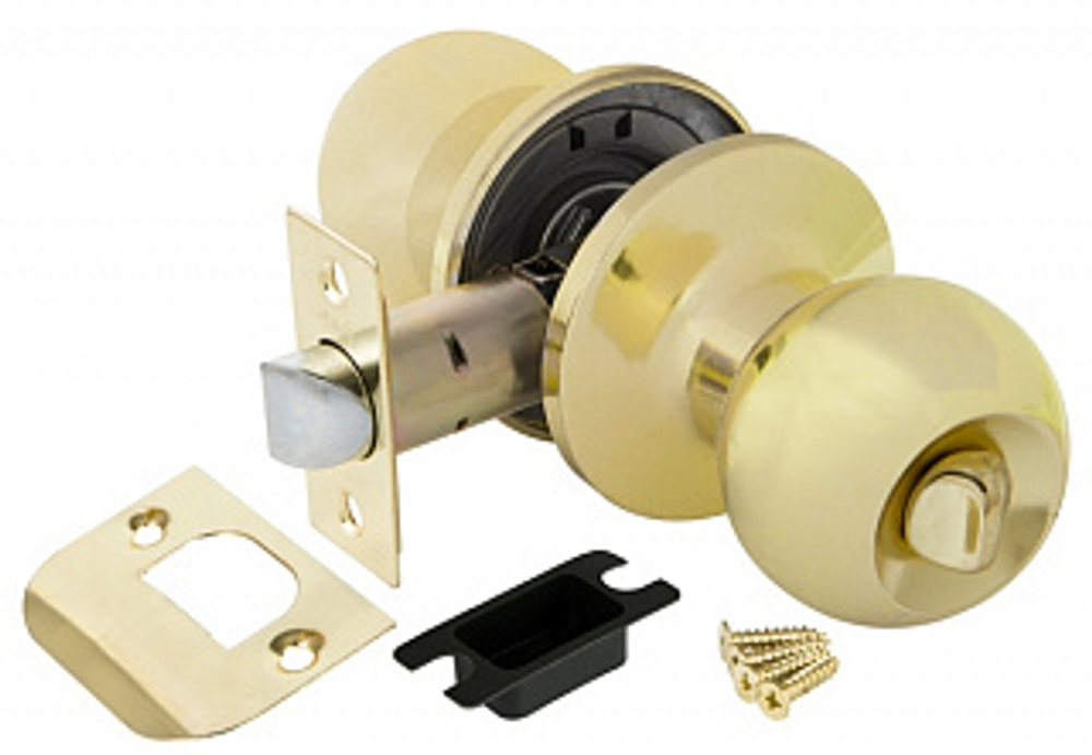 Замок шар Золото с фиксатором PUNTO 6072 РВ-В