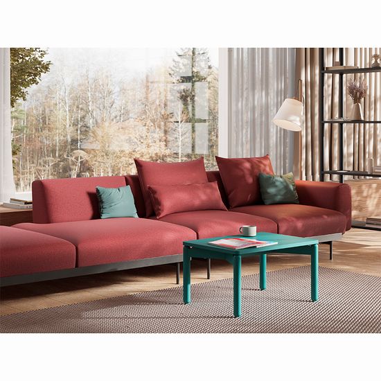 Столик кофейный saga, 50х70 см, сине-зеленый