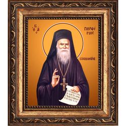 Порфирий Кавсокаливит (Баирактарис) преподобный. Икона на холсте.