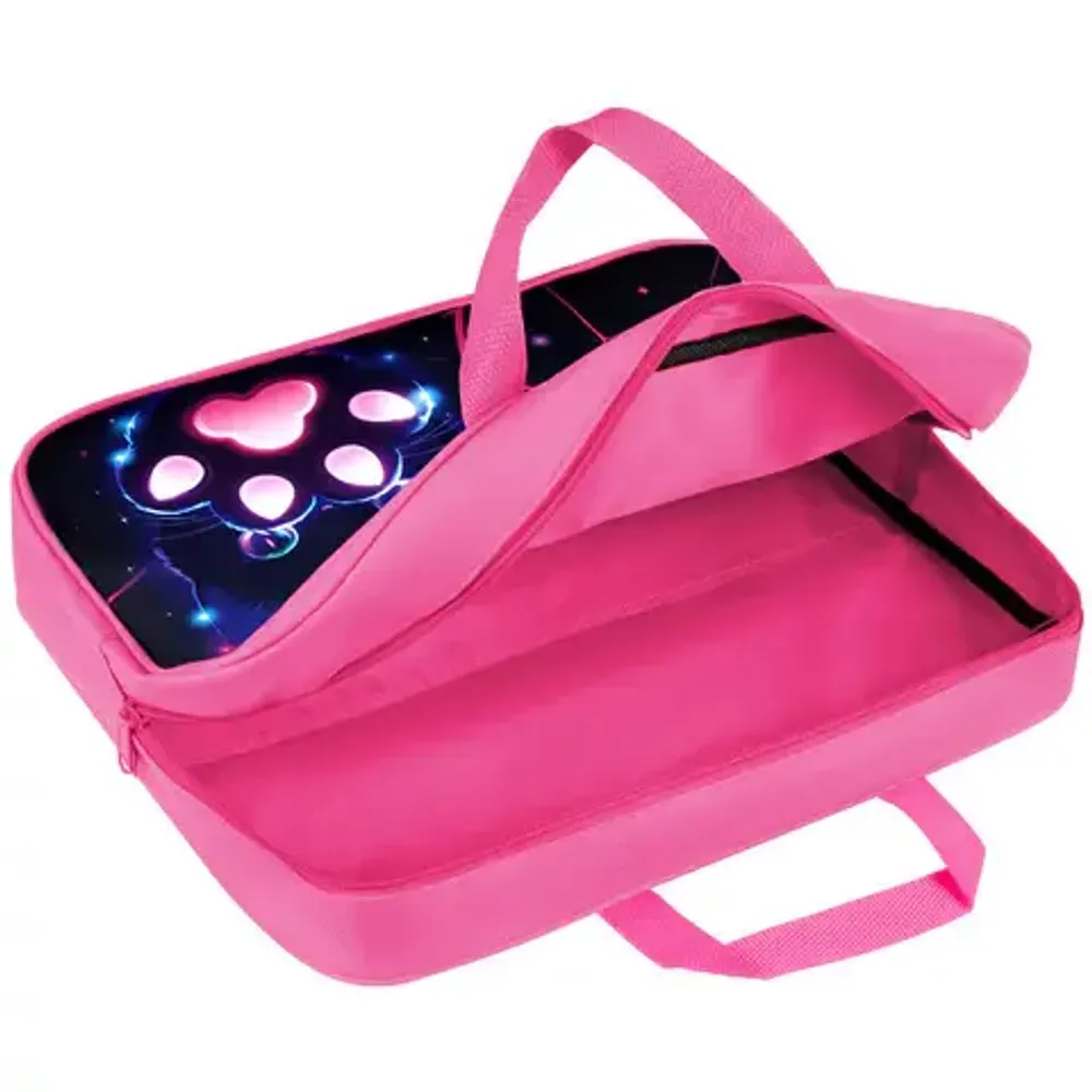 Папка с ручками А4, Brauberg, широкая, Pink lava, ткань, молния