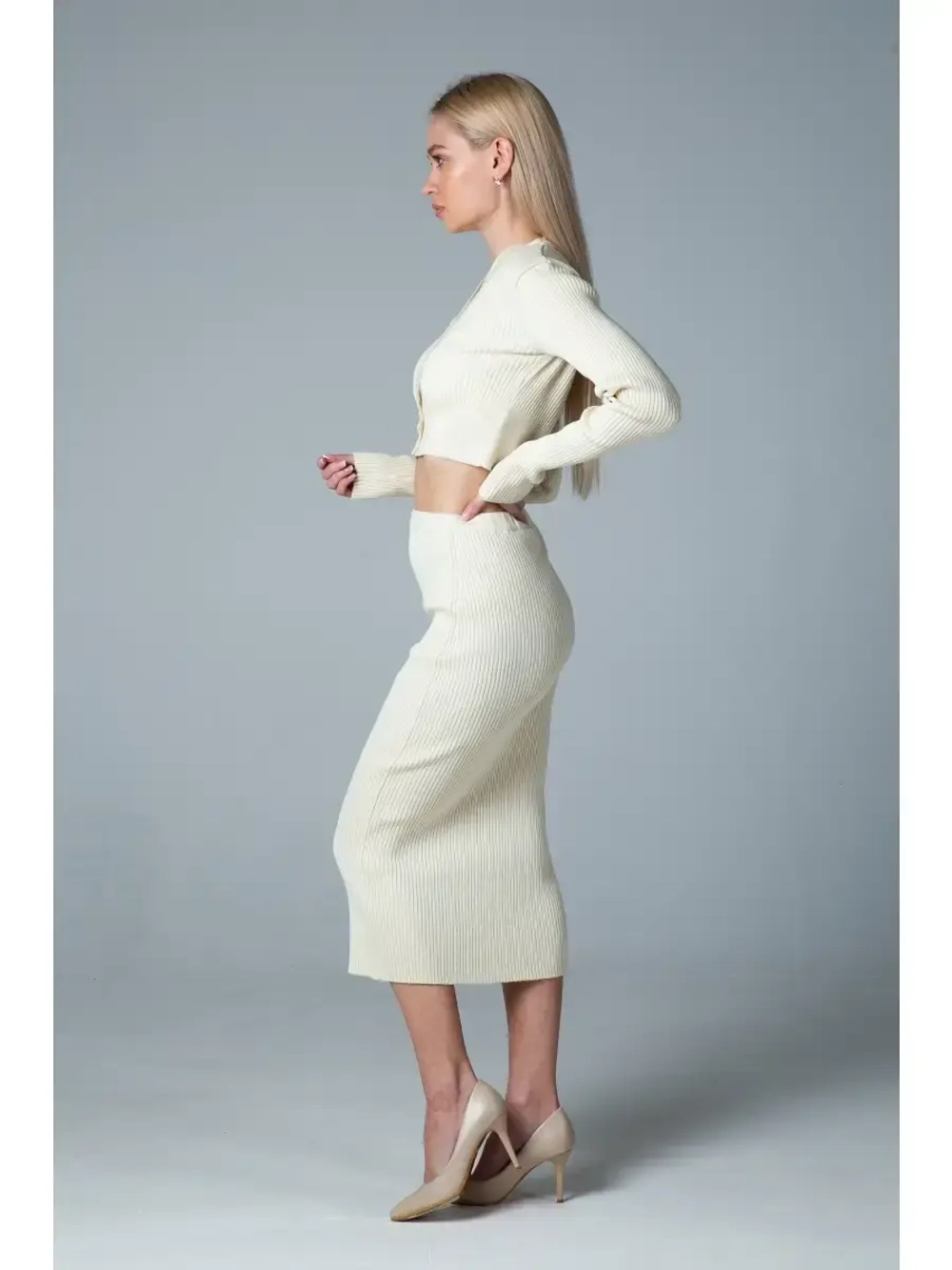 Юбка в рубчик