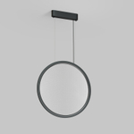 Подвесной светильник вертикальный VEIL, 35 Вт, ?600?2100 мм, LED 2700-6000K, IP20, пульт Д/У (в комплекте), черный, алюминий, акрил