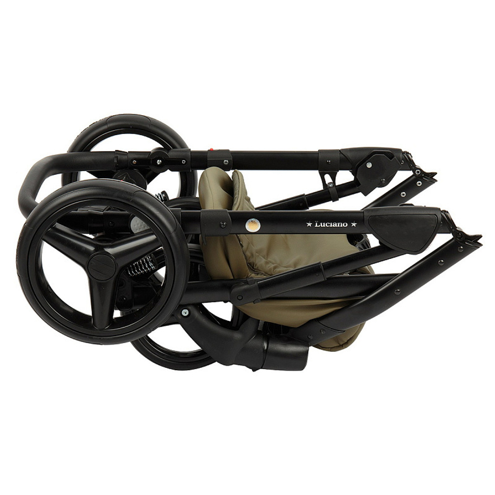 Детская коляска Adamex Luciano Deluxe 2 в 1 Q106 (ХАКИ 100% КОЖА)