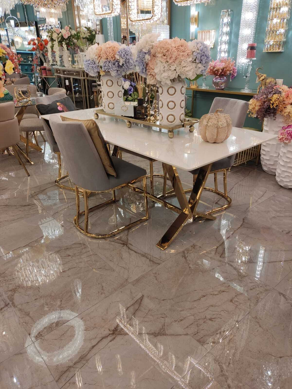 Стол обеденный Ist Casa Дориан, 180х90х75 см, белый мрамор