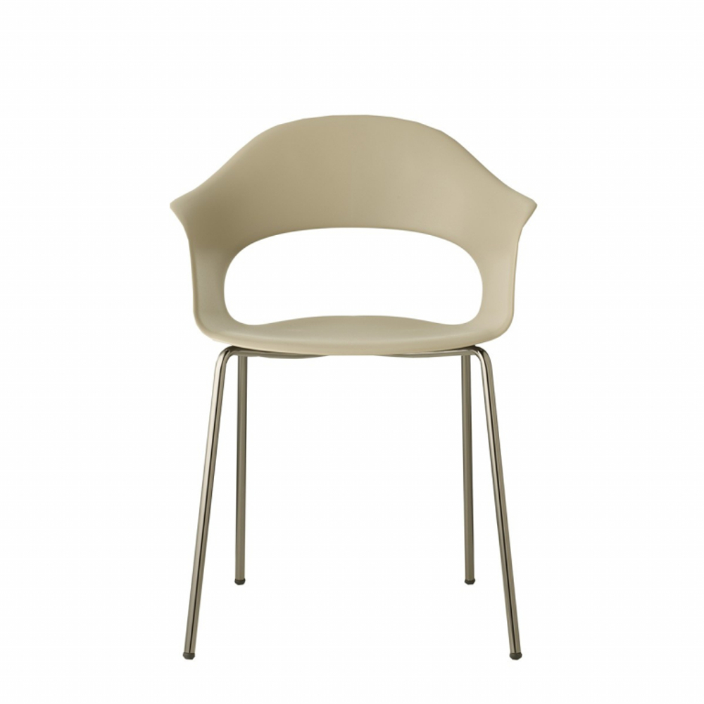 Кресло пластиковое Scab Design Lady B, черный глянцевый никель, тортора