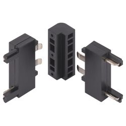 Коннектор питания ЭРА TRM-S5-CCW BK для магнитного шинопровода угловой черный | Магнитный шинопровод и аксессуары