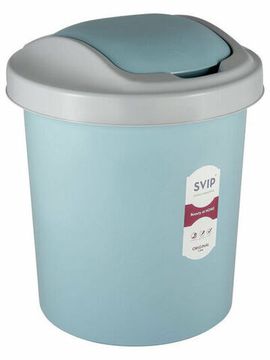 Контейнер для мусора круглый 12 л Небесный 280х280х332