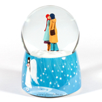 Стеклянный шар со снегом Ты и Я. Музыкальный с вращением.
