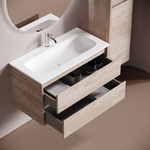 Тумба подвесная Sancos Libra с двумя ящиками 890х450х500, дуб галифакс натуральный, LB90EG