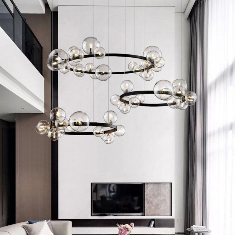 Люстра KM1294P-24 black/clear