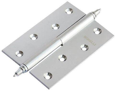 Петля латунная с коронкой левая MB 100X70X3 хром матовый