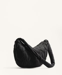 Oysho Стеганая сумка через плечо, черный