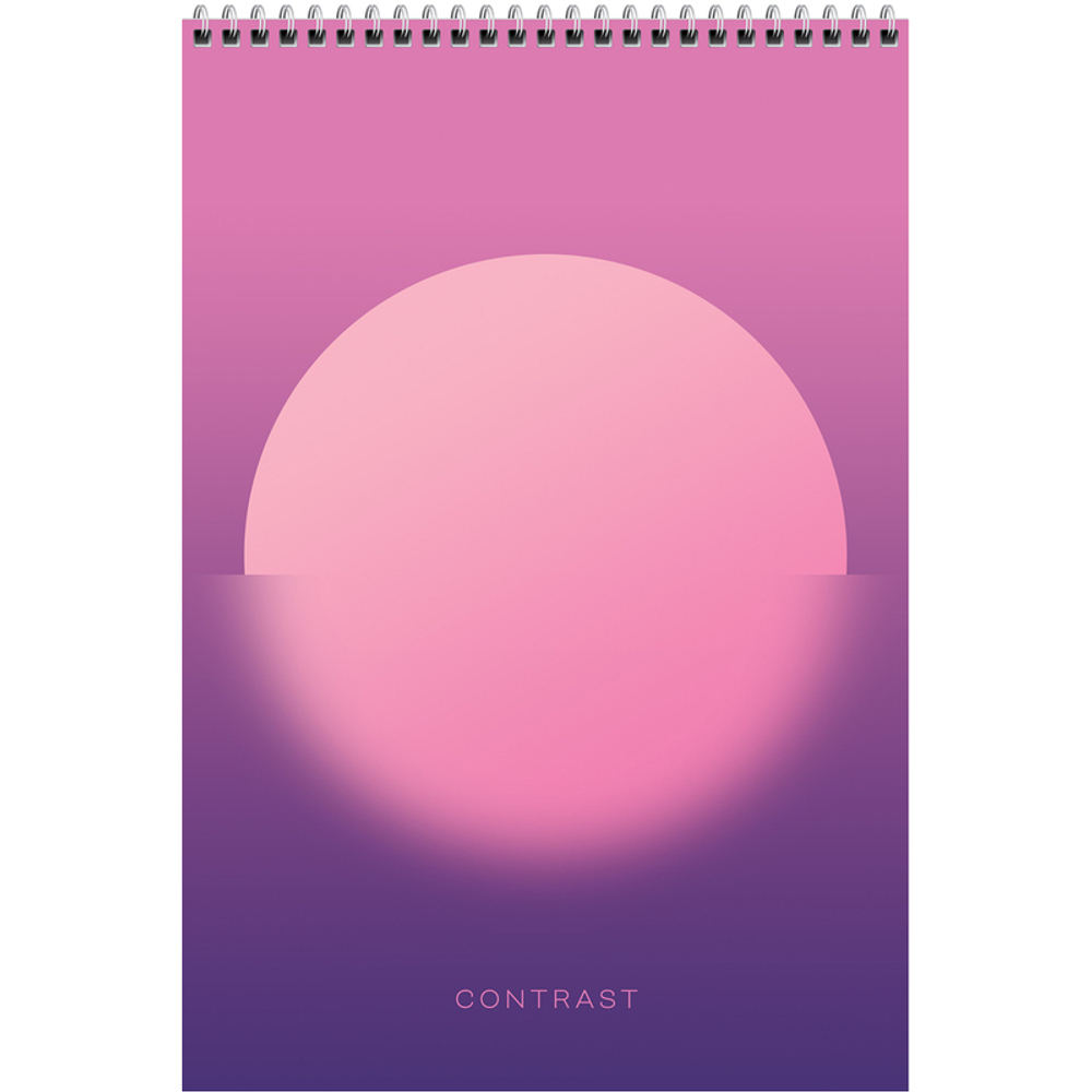 Блокнот BG "Mono circle" на спирали, А4, 80 листов,твердая подложка, в клетку