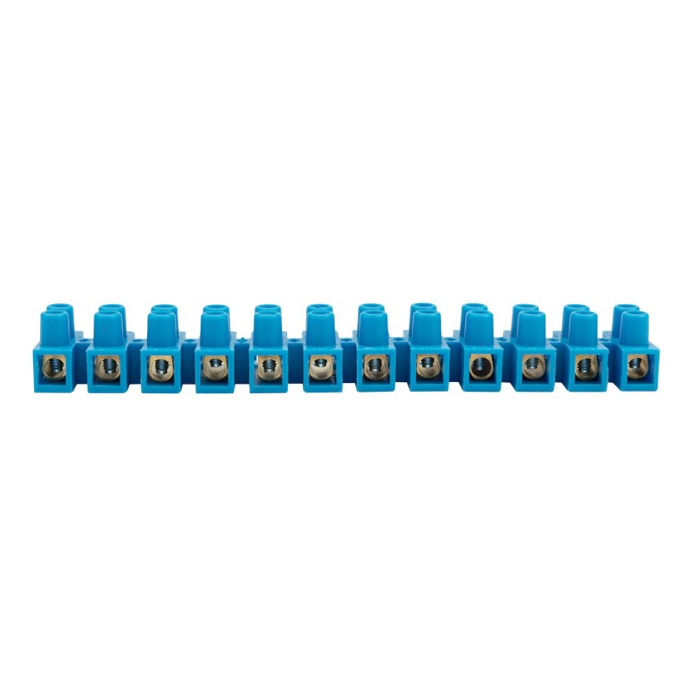 Клеммная винтовая колодка KВ-16 6-16, ток 30 A, полипропилен синий REXANT (10 шт./уп.)