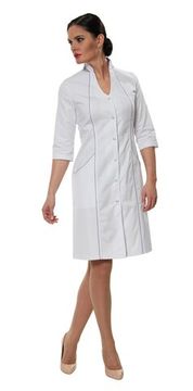 Халат женский "Мелодия" LL1103 (белый/сирень)