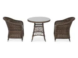 "Эспрессо-80 R" обеденная группа плетеная, цвет коричневый