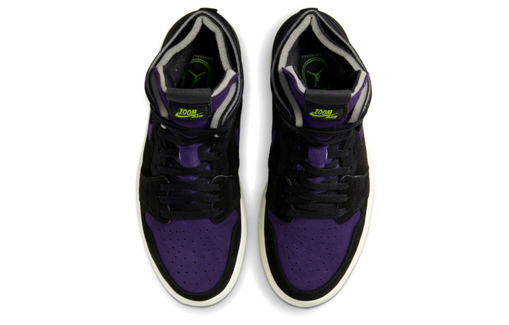 Jordan 1 High Zoom Air Cmft Black Court Purple Lemon Venom Women's
