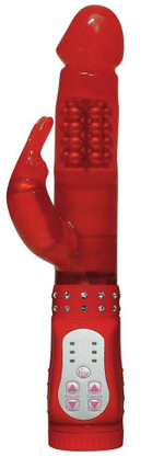 Вибратор Diamond Affairs - 24 см. (Цвет: красный)