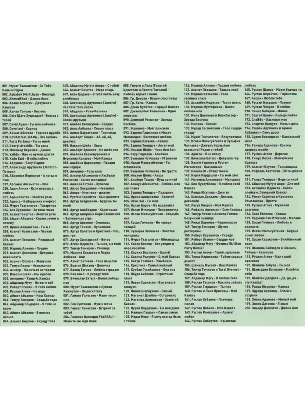 Кавказская дискотека - За тебя калым отдам (Диск CD-MP3)