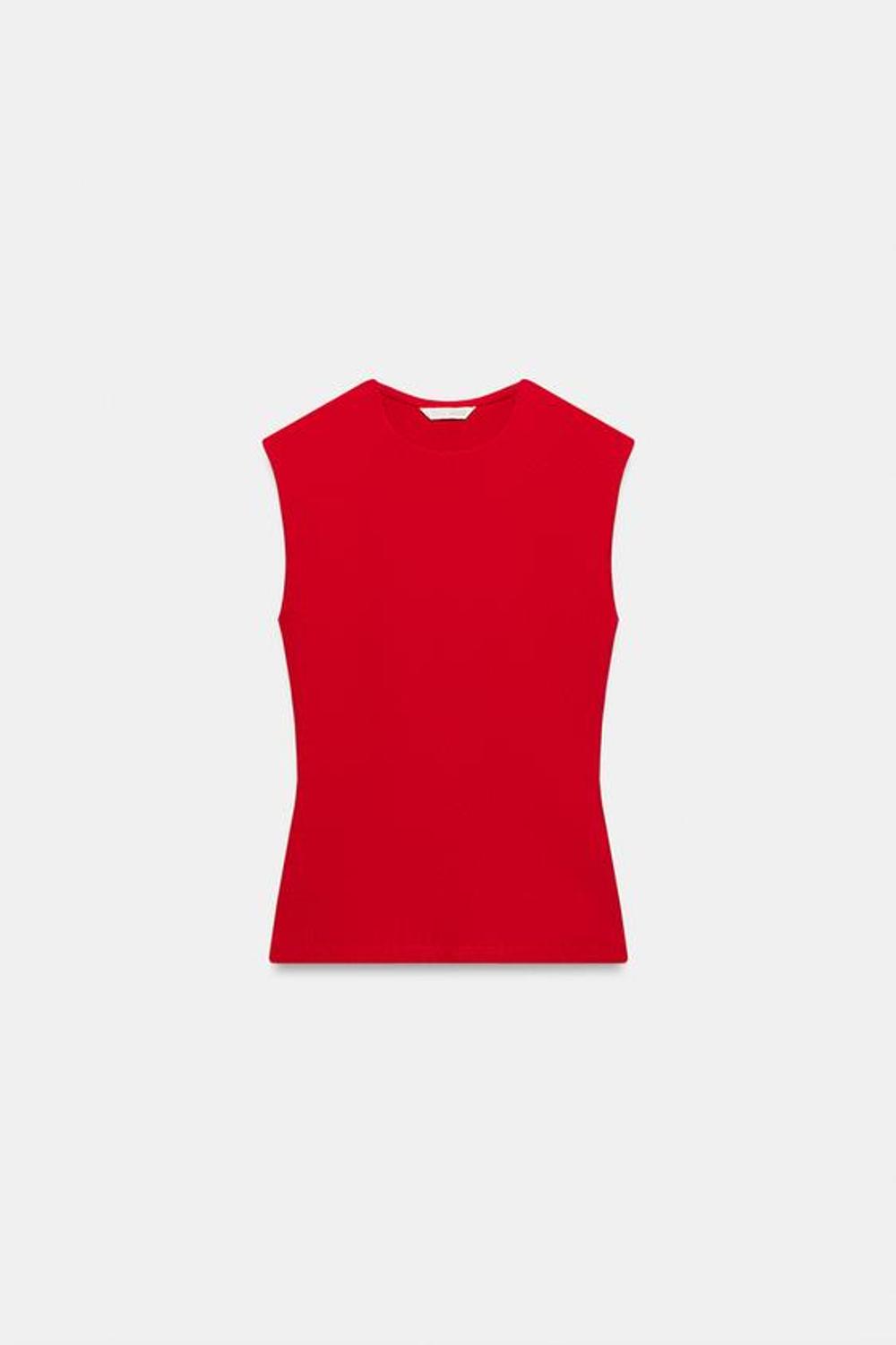 ZARA ФУТБОЛКА БЕЗ РУКАВОВ, КРАСНЫЙ