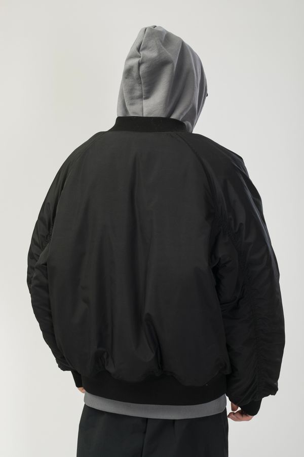 Бомбер Зимний Bomber Wide Черная - фото 4