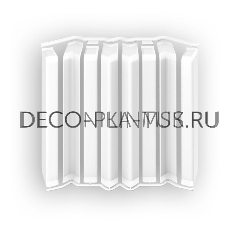 Накладки Дюра Прямоугольные 80мм - 001 Белый (в наборе 2 вн, 2нар, 2соед, 2загл)
