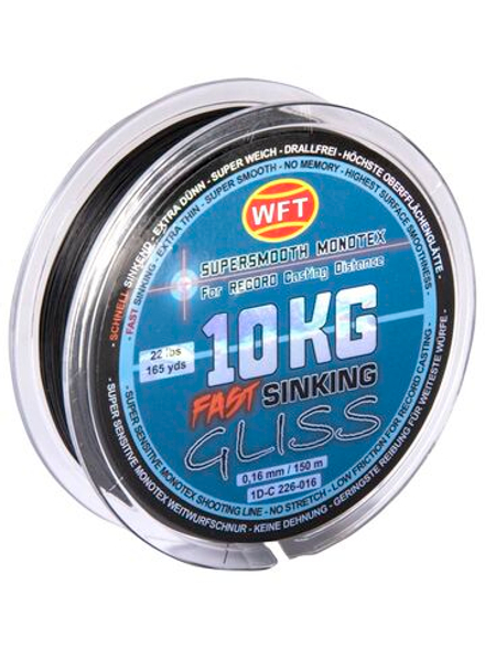 Шнур плетёный WFT KG GLISS SINKING Black 150/016