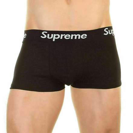 Мужские трусы хипсы черные Supreme