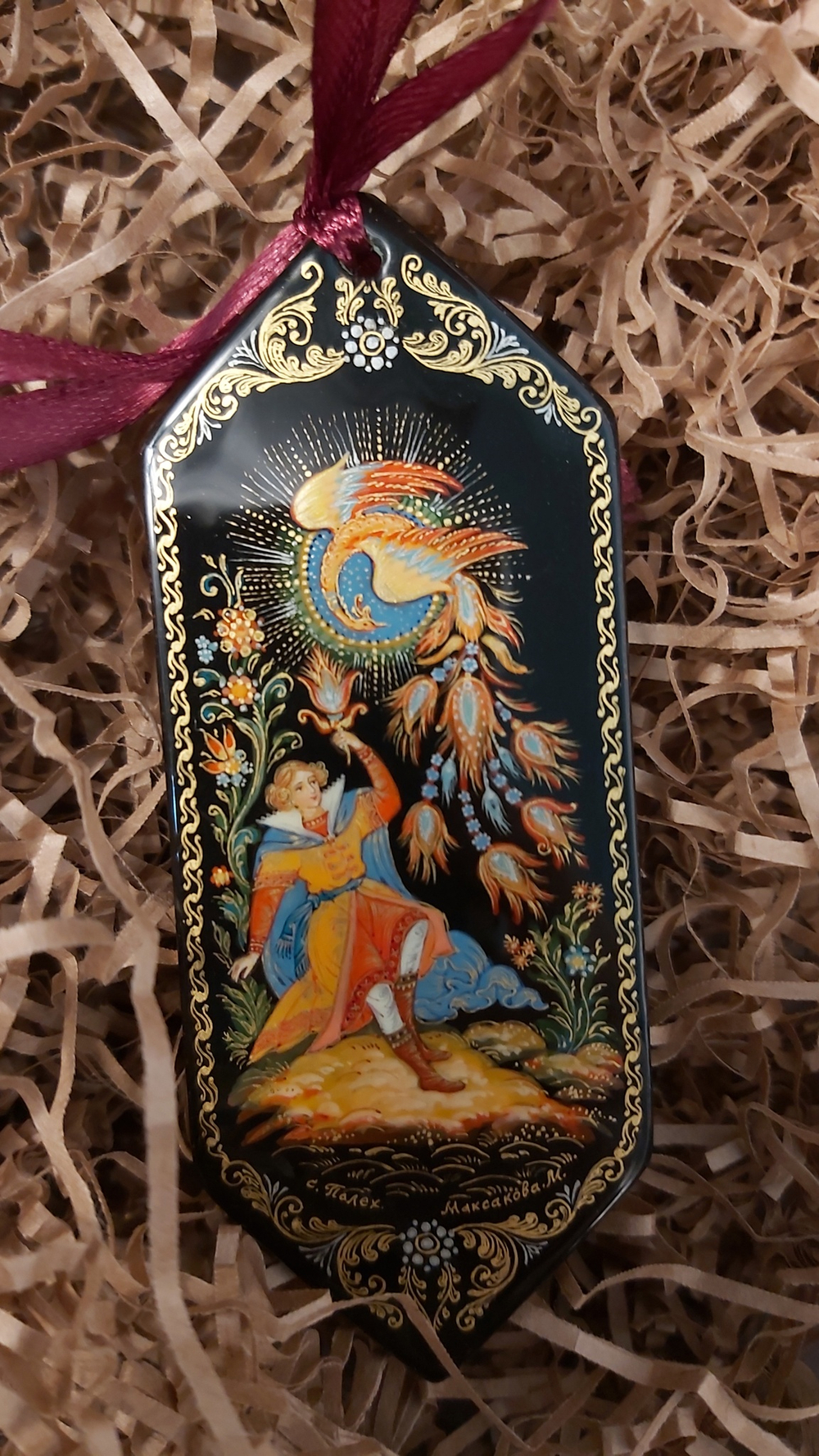 Набор ёлочных игрушек  "Новогодний" №2 с росписью Палех