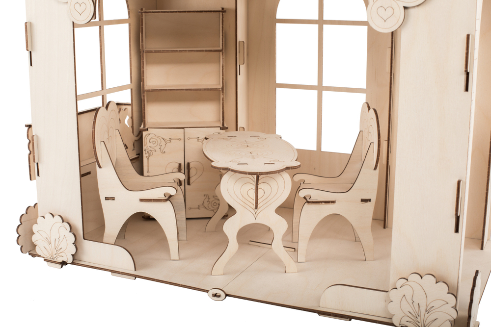 Кукольный домик ХэппиДом "Дом для кукол до 30 см" с мебелью