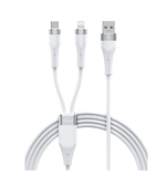 Кабель 2-in-1 Mietubl MTB-DCODTA08 USB to Lightning+Type-C 100W 3A 1.2м Silicone Black