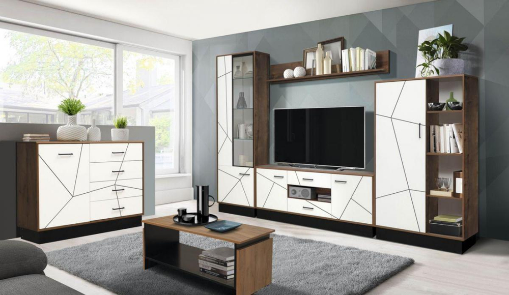 Шкаф-пенал Гамма 54.01 Левый Таксония/Белый