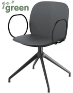 Кресло офисное пластиковое Scab Design Mentha Go Green, черный, антрацит