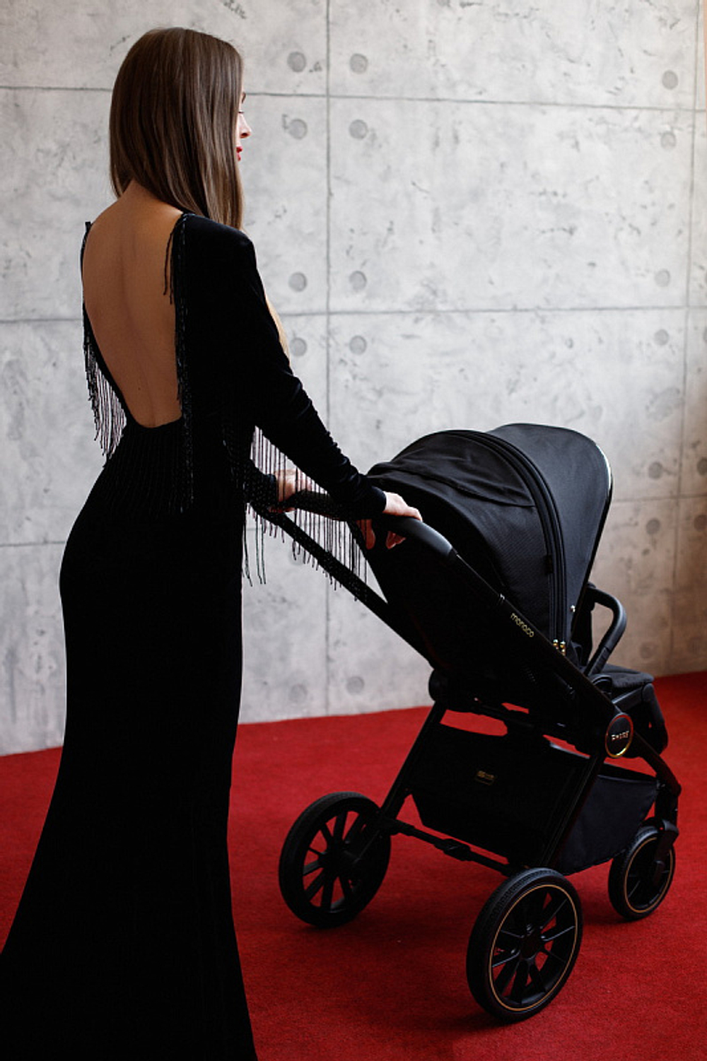 Детская коляска Peppy Monaco 2 в 1 Black (черный), рама черная матовая