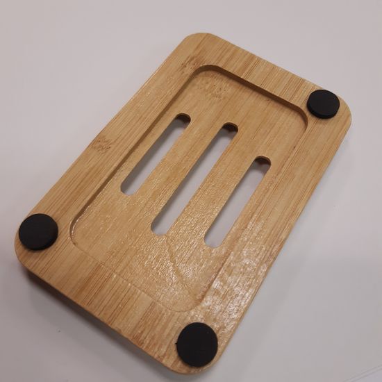 Мыльница бамбуковая прямоугольная (уценка)