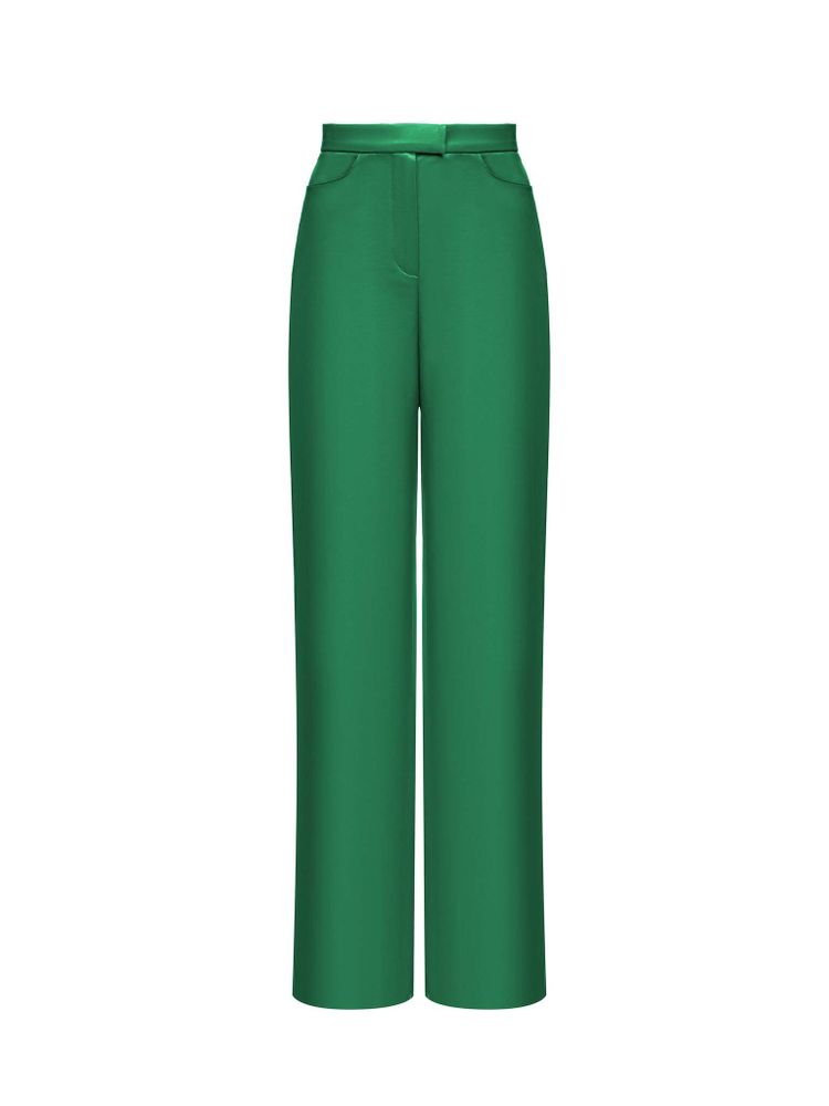 Прямые брюки с завышенной талией