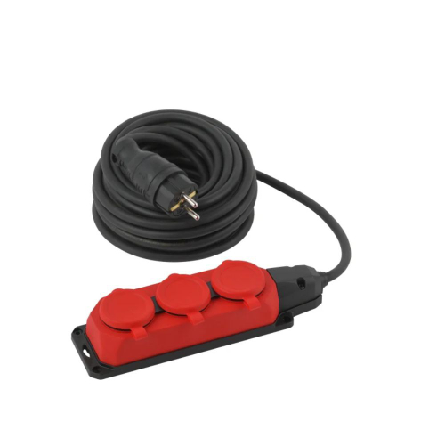 ЭРА Силовой удлинитель-шнур КГ 3x1.5 3 роз. 5м 16А земля каучук IP44 UK-3e-3x1,5-5m-IP44(KG) 8203