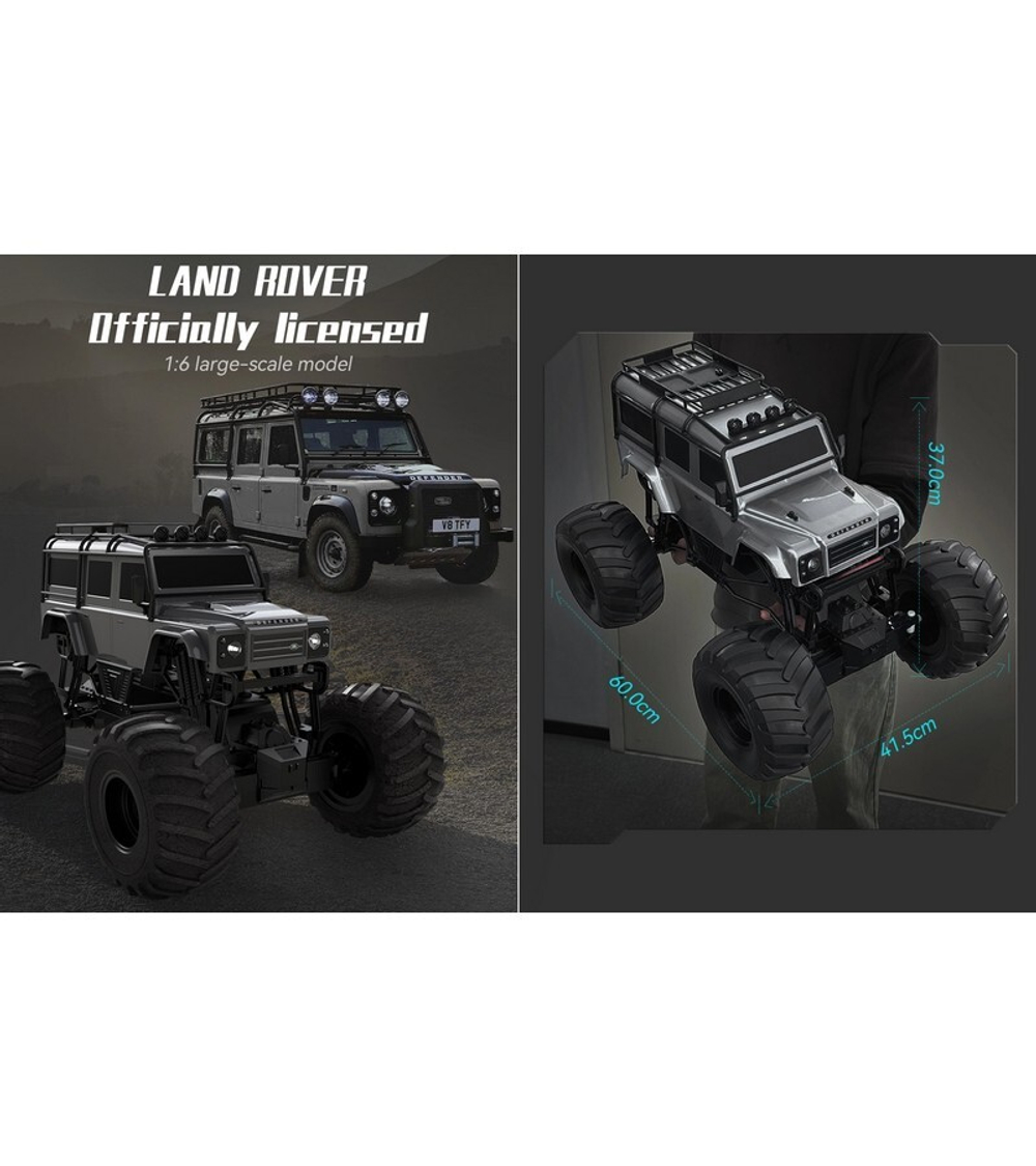 Радиоуправляемый внедорожник Double Eagle Land Rover Defender D110 Bigfoot 1/6 4WD 2.4G RTR