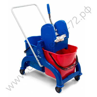 Двухведерная тележка FILMOP FRED 2х25 л на пластиковой базе с рильсановой ручкой