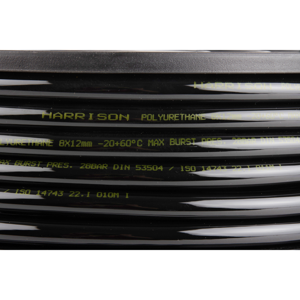 HUS0812-BK Трубка черная Harrison PU 8х12 мм, длина 100 м